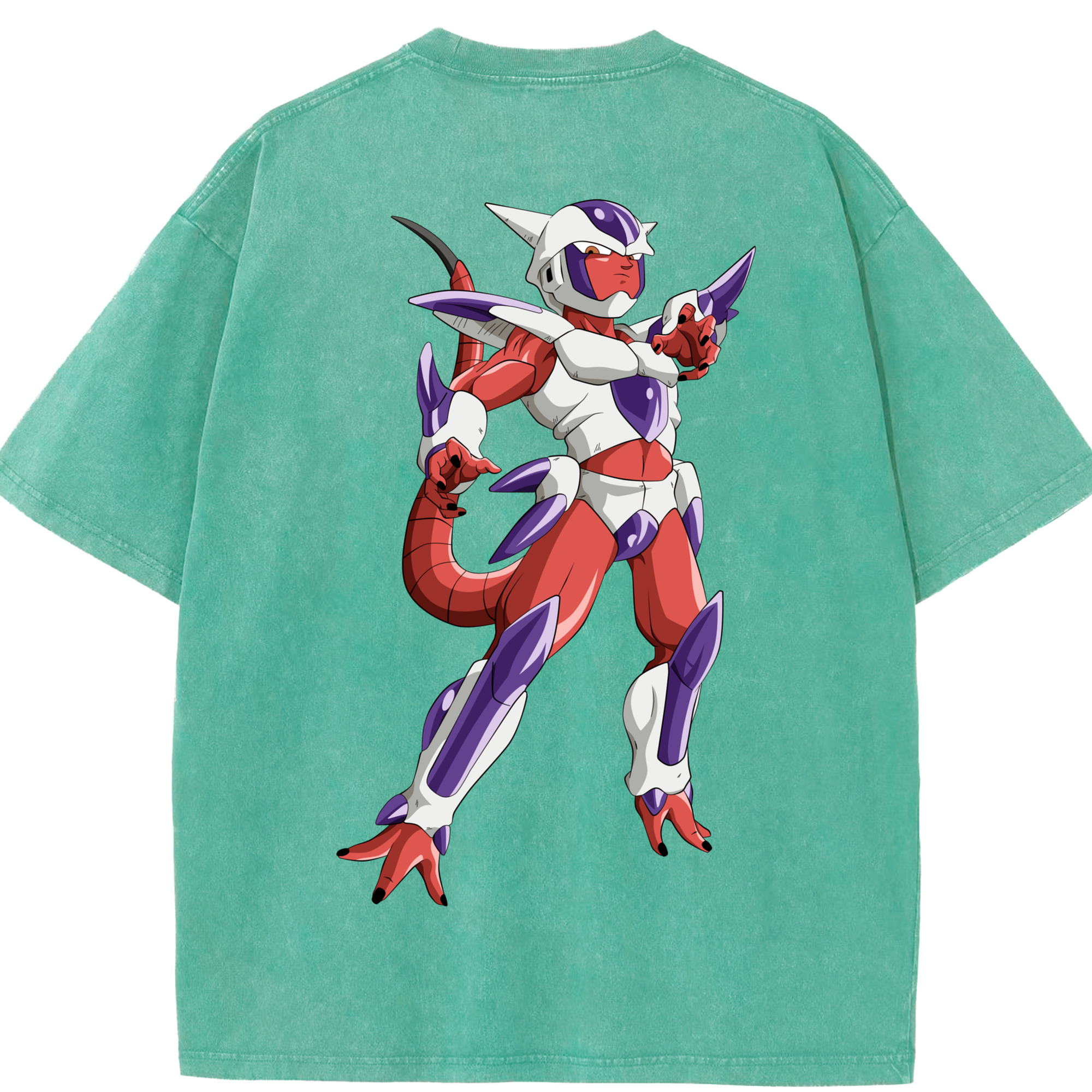 （画像用） ドラゴンボール フリーザ DRAGON BALL Frieza 綿100% ヴィンテージ風 半袖Tシャツ（背面プリント）